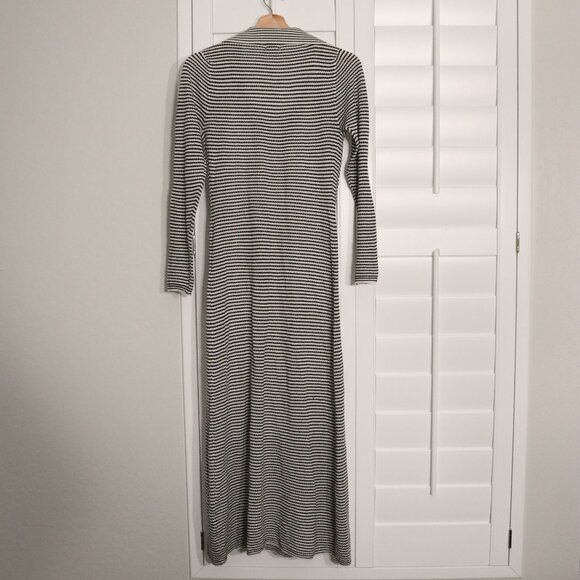 A New Day NWT Black and White Striped Lined S Collared Sweater Dress - Picture 2 of 12